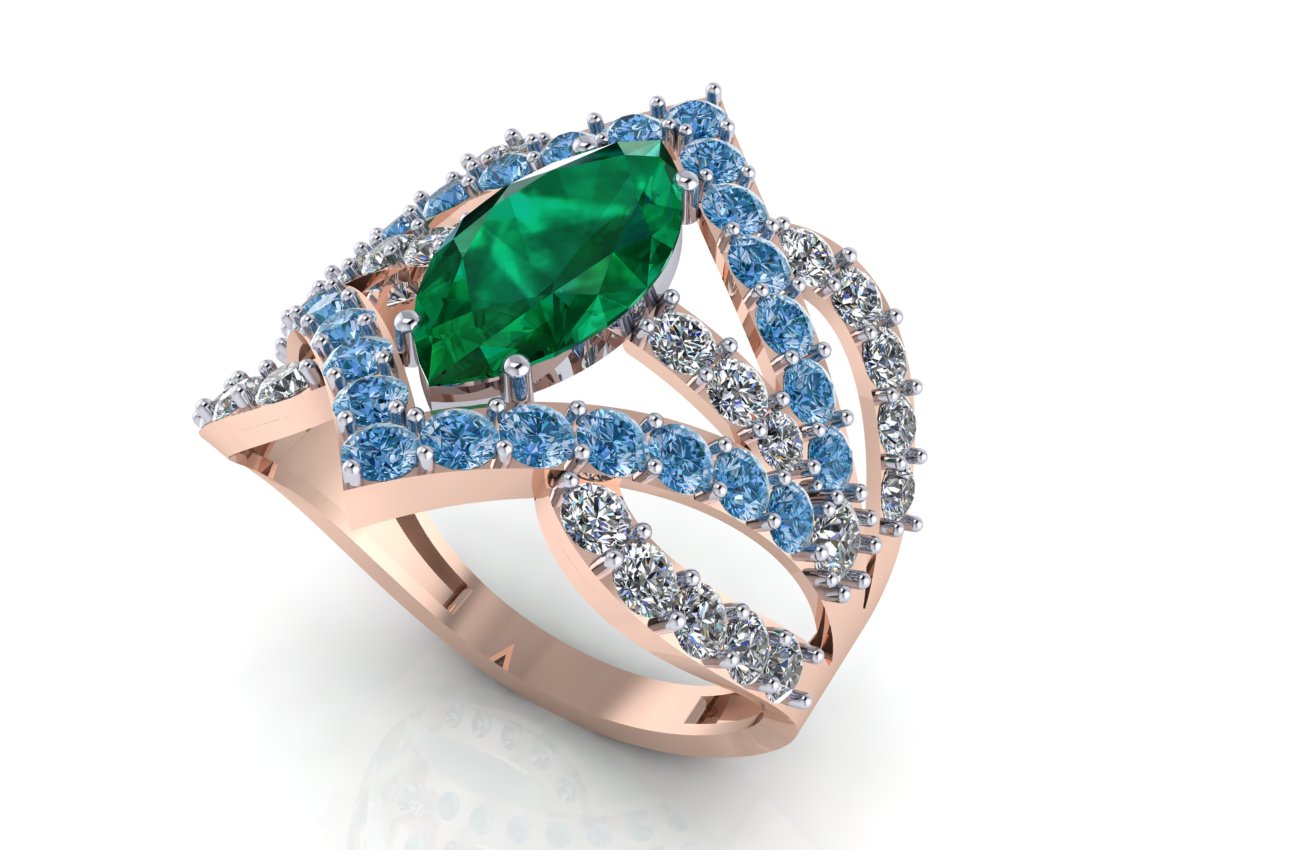 Luxury Emerald Marquise Cut Diamond