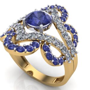 Luxury Blue Sapphire Diamond