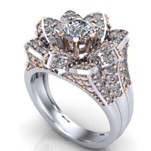 Luxury Floral Diamond Bridal Ring