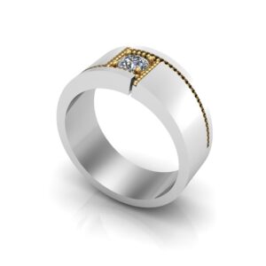 Diagonal Pavé Diamond Ring