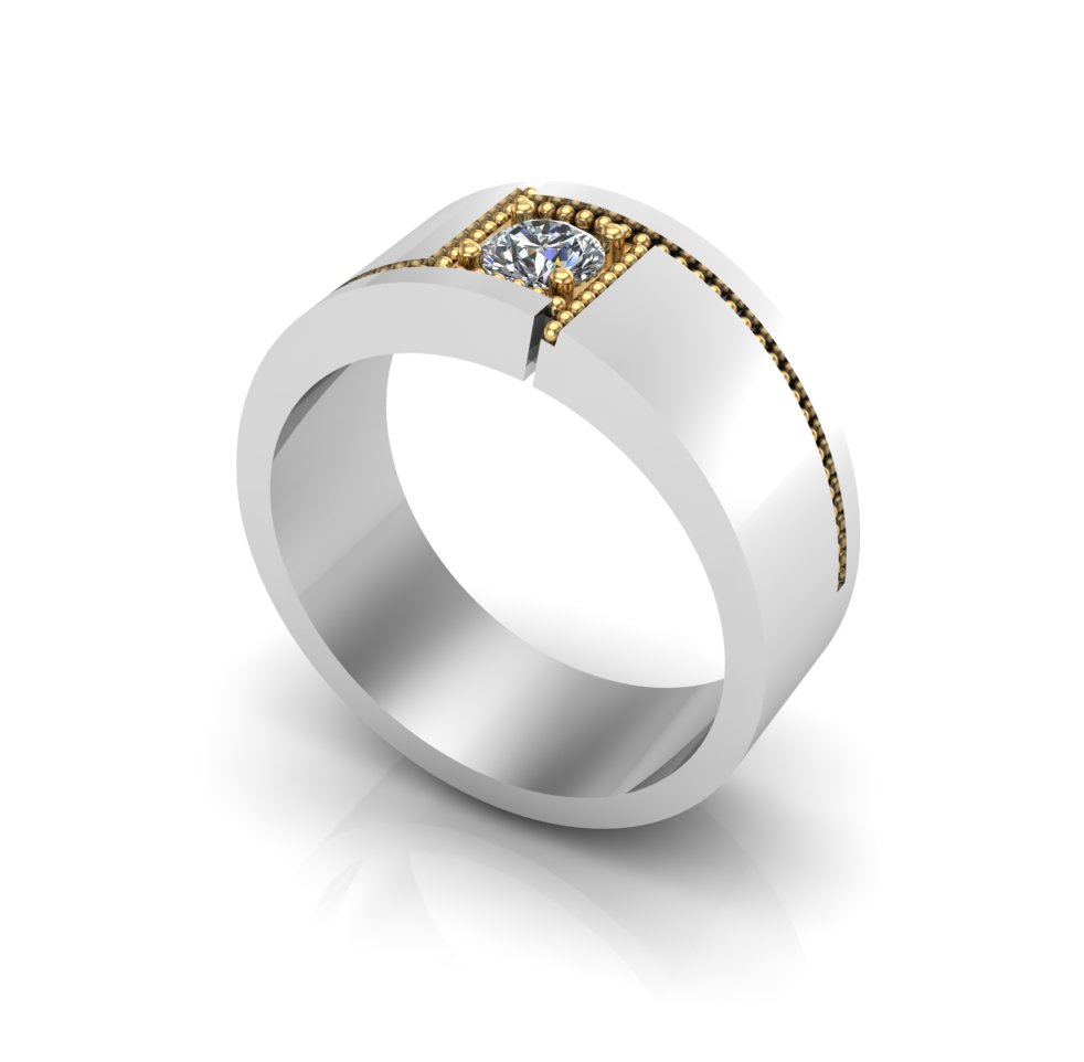 Diamond Pavé Border Ring - Image 3
