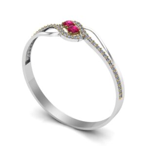 Ruby Knot Slim Bangle