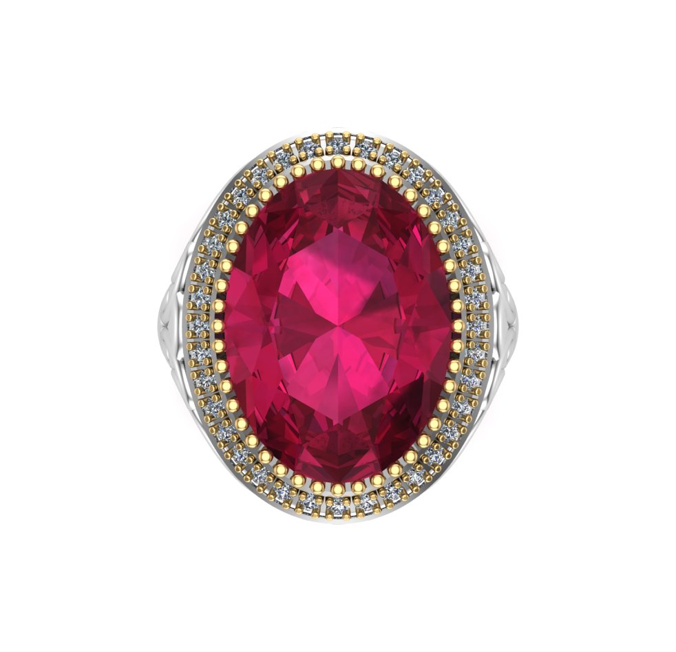 Ruby Bezel Filigree Ring - Image 4