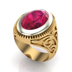 Ruby Scroll Swirl Ring
