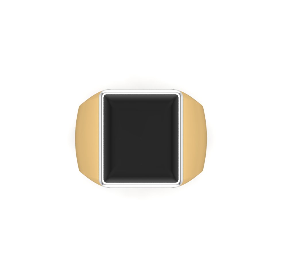 Onyx Square Signet Ring - Image 4