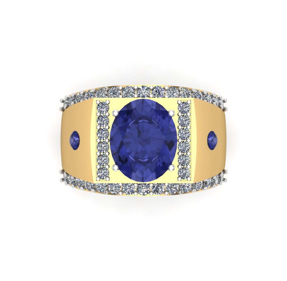 Aquamarine Princess-Cut Cluster Ring - Image 4