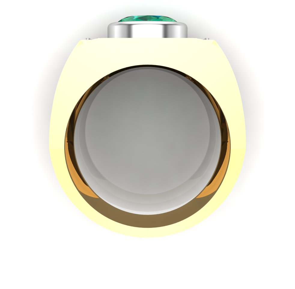Emerald Bezel Slim Ring - Image 2