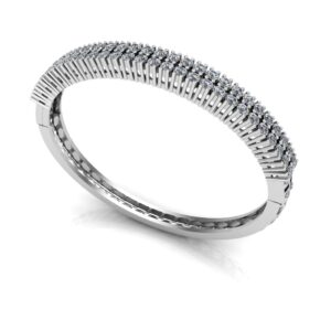 Ribbed Metal Statement Bangle