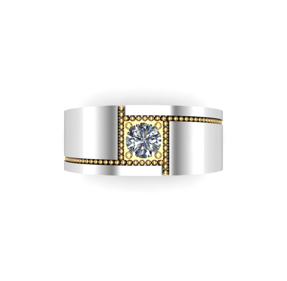 Diamond Pavé Border Ring